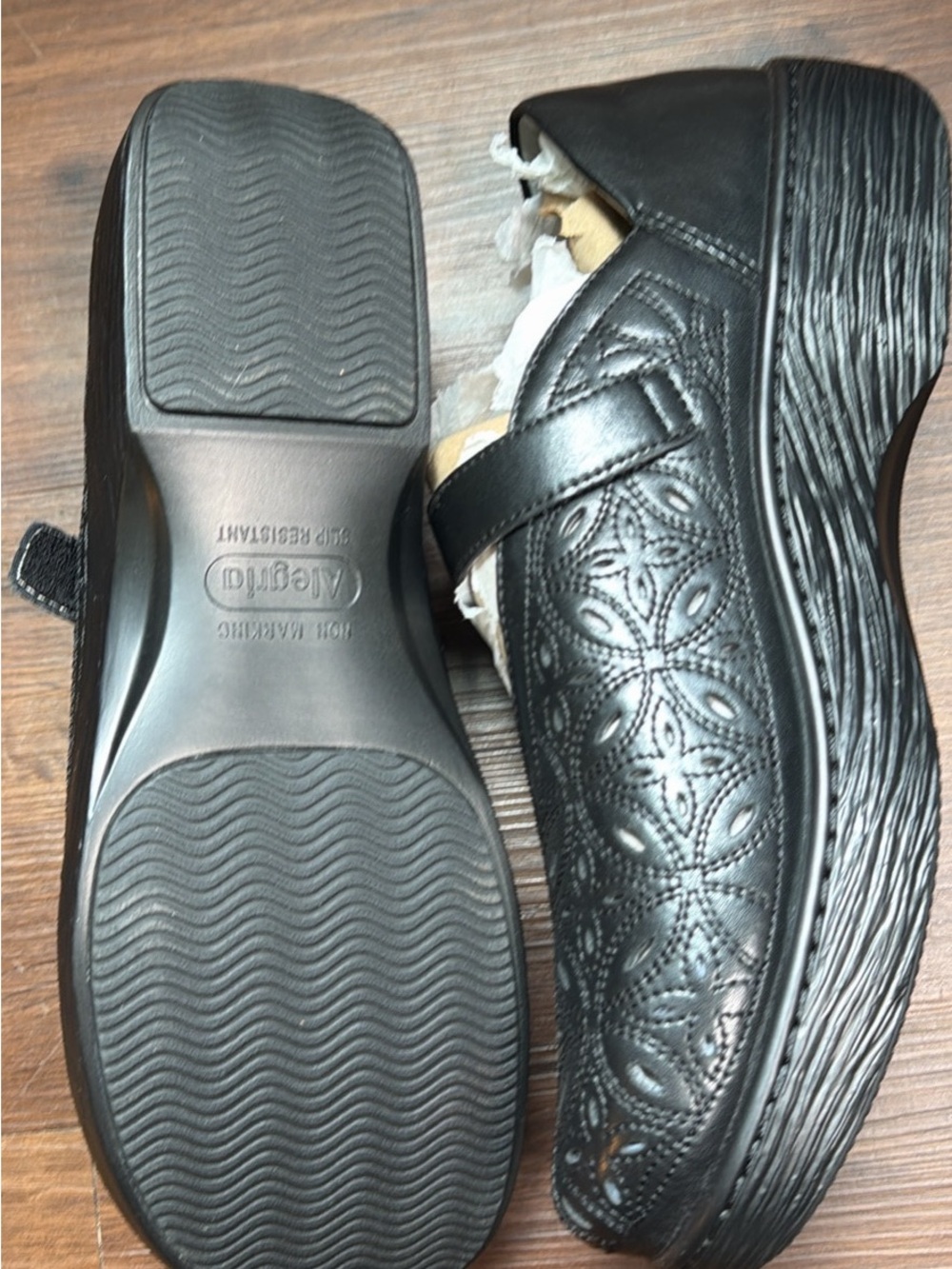 Alegria Ophelia black breeze leather Mary Jane shoes - Picture 5 of 5